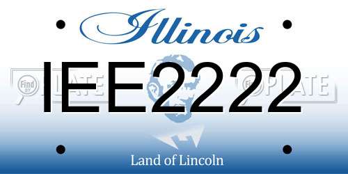 IEE2222 Illinois License Plate