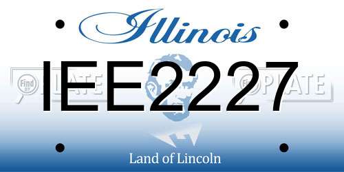 IEE2227 Illinois License Plate