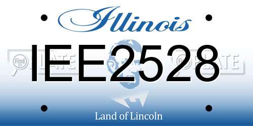 IEE2528 Illinois License Plate