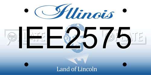 IEE2575 Illinois License Plate