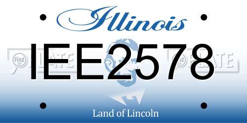 IEE2578 Illinois License Plate