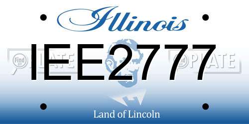 IEE2777 Illinois License Plate