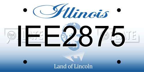 IEE2875 Illinois License Plate