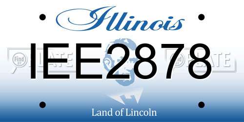 IEE2878 Illinois License Plate
