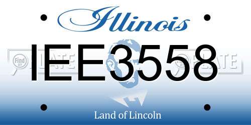 IEE3558 Illinois License Plate
