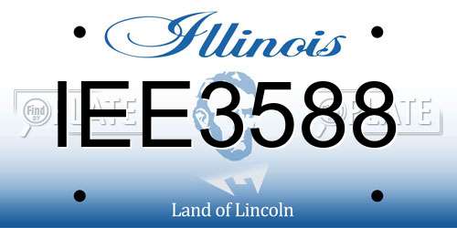 IEE3588 Illinois License Plate