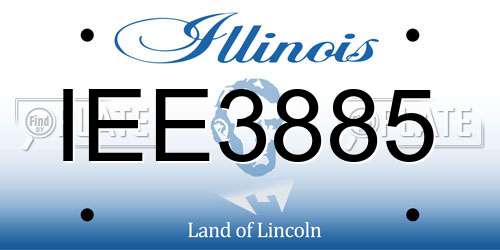 IEE3885 Illinois License Plate
