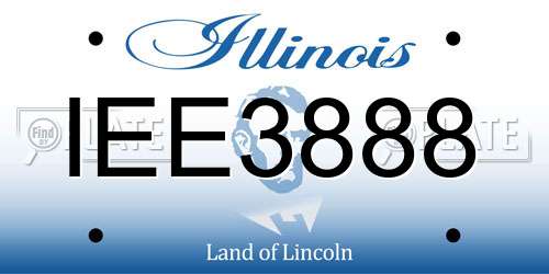 IEE3888 Illinois License Plate