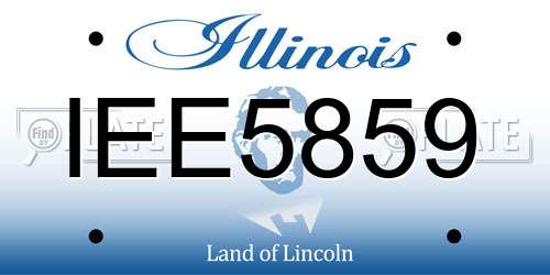 IEE5859 Illinois License Plate