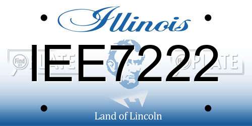 IEE7222 Illinois License Plate