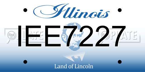 IEE7227 Illinois License Plate