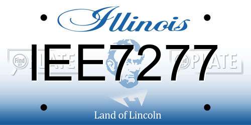 IEE7277 Illinois License Plate