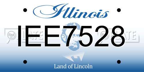 IEE7528 Illinois License Plate