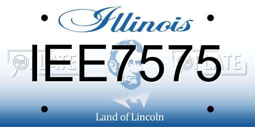 IEE7575 Illinois License Plate