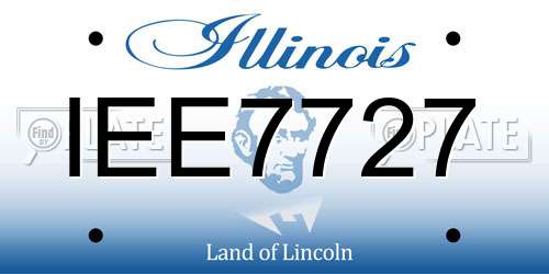 IEE7727 Illinois License Plate