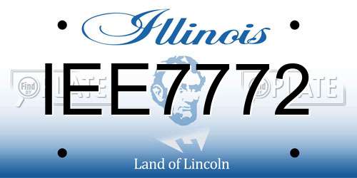 IEE7772 Illinois License Plate