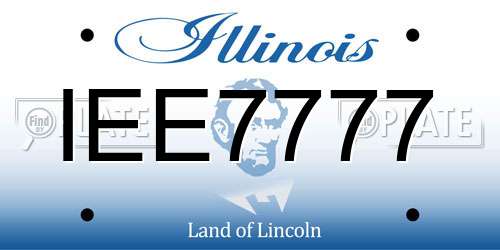 IEE7777 Illinois License Plate