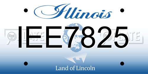 IEE7825 Illinois License Plate
