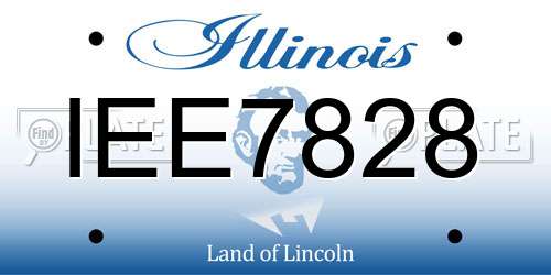 IEE7828 Illinois License Plate