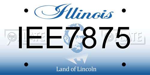 IEE7875 Illinois License Plate