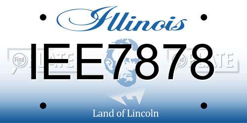 IEE7878 Illinois License Plate