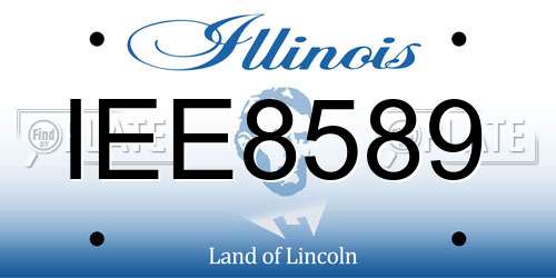 IEE8589 Illinois License Plate