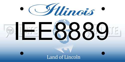 IEE8889 Illinois License Plate