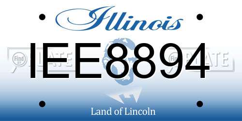 IEE8894 Illinois License Plate