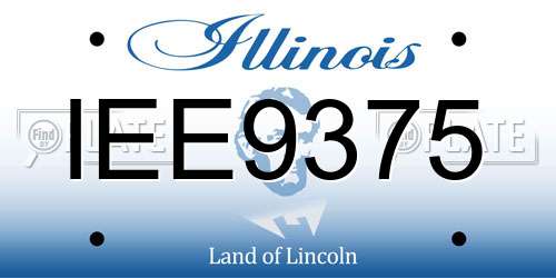 IEE9375 Illinois License Plate