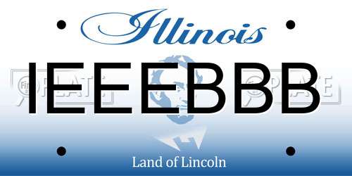 IEEEBBB Illinois License Plate