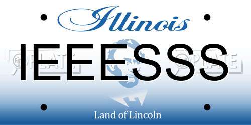 IEEESSS Illinois License Plate