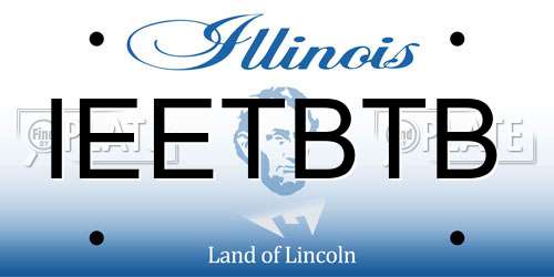 IEETBTB Illinois License Plate
