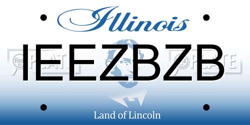 IEEZBZB Illinois License Plate
