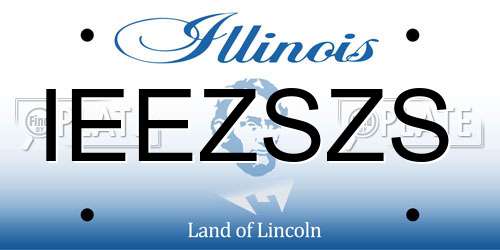 IEEZSZS Illinois License Plate