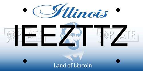 IEEZTTZ Illinois License Plate