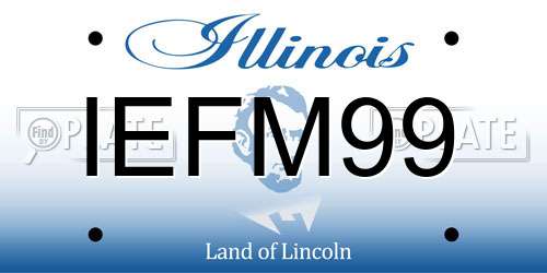IEFM99 Illinois License Plate