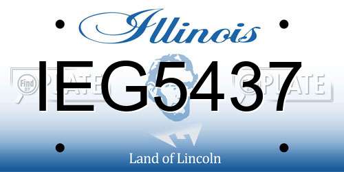 IEG5437 Illinois License Plate