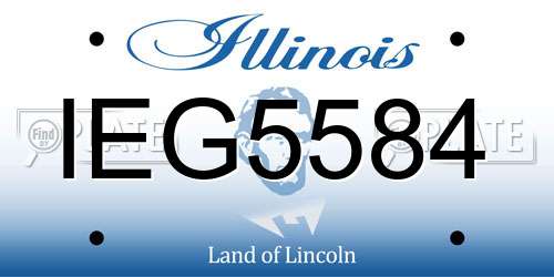 IEG5584 Illinois License Plate
