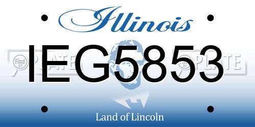 IEG5853 Illinois License Plate