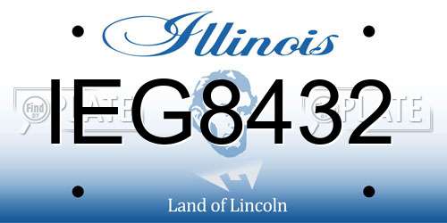 IEG8432 Illinois License Plate