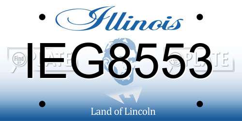 IEG8553 Illinois License Plate
