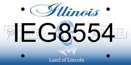 IEG8554 Illinois License Plate