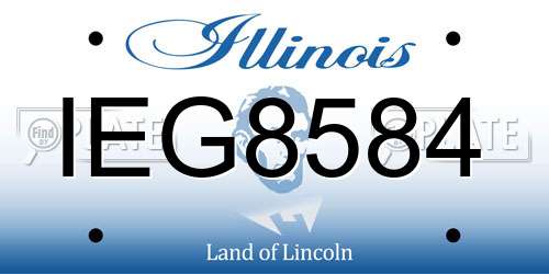 IEG8584 Illinois License Plate