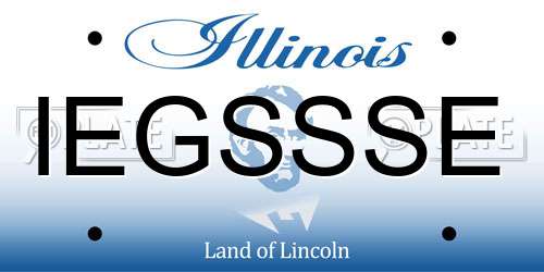 IEGSSSE Illinois License Plate