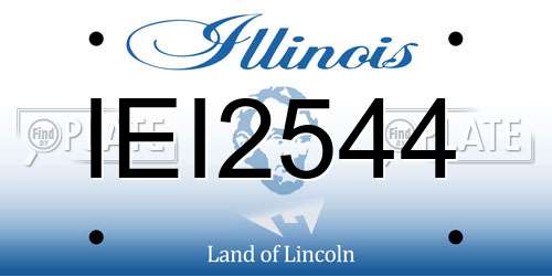 IEI2544 Illinois License Plate