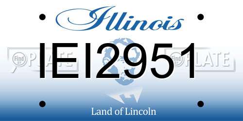 IEI2951 Illinois License Plate