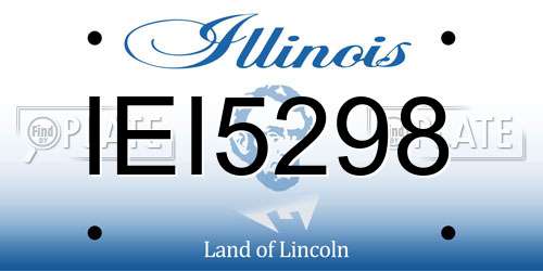 IEI5298 Illinois License Plate