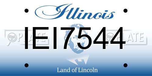 IEI7544 Illinois License Plate