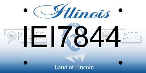 IEI7844 Illinois License Plate