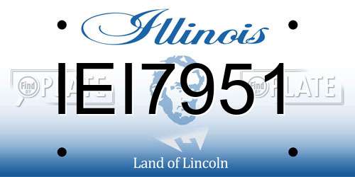 IEI7951 Illinois License Plate